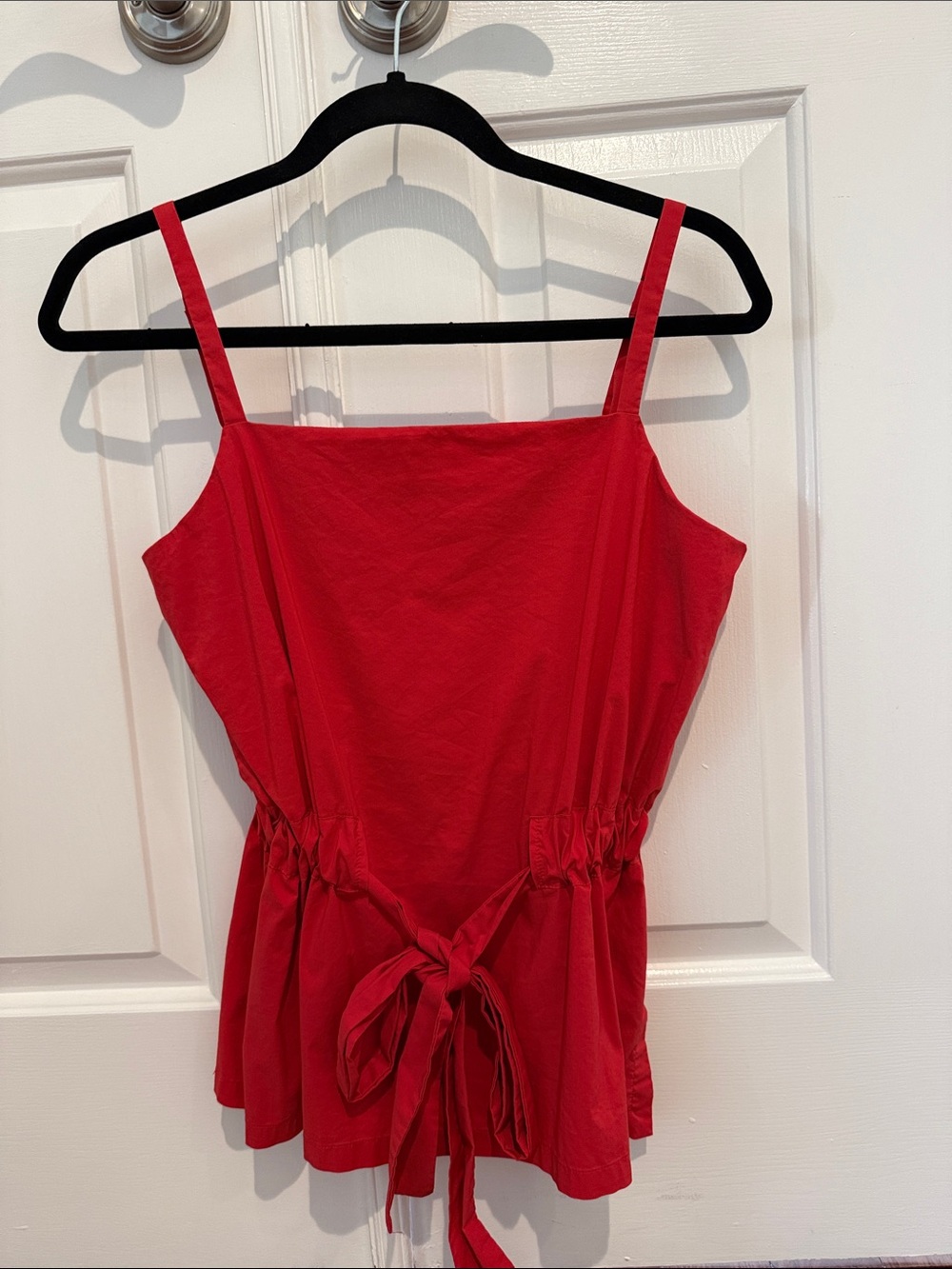 Prologue Bright Red Square-Neck Tie-Back Tank